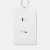 ヴィンテージ ブラック&ホワイト エッフェル塔 ギフトタグ (裏面)