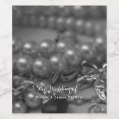 ヴィンテージ ブラック＆ホワイト エレガント ロック キー ワイン ラベル (シングルラベル)