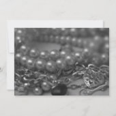 ヴィンテージ ブラック ホワイト ロック＆キー エレガント ウェディング 招待状 (裏面)