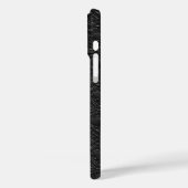 ヴィンテージ ブラック 装飾革 モノグラム入り Case-Mate iPhoneケース (裏面 / 左)