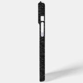 ヴィンテージ ブラック 装飾革 モノグラム入り Case-Mate iPhoneケース (裏面 / 左)