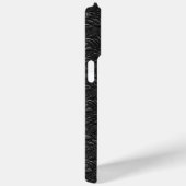 ヴィンテージ ブラック 装飾革 モノグラム入り Case-Mate iPhoneケース (裏面 / 右)