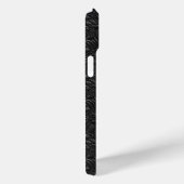 ヴィンテージ ブラック 装飾革 モノグラム Case-Mate iPhoneケース (裏面 / 右)