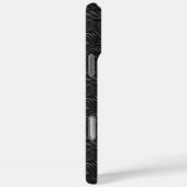 ヴィンテージ ブラック 装飾革 モノグラム Case-Mate iPhoneケース (裏面 / 右)