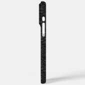 ヴィンテージ ブラック 装飾革 モノグラム Case-Mate iPhoneケース (裏面 / 左)