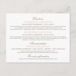 ヴィンテージ ブラッシュピンクとグレーの結婚式情報 エンクロージャーカード