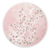 ヴィンテージ ブラッシュピンク 桜 セラミックノブ (正面)