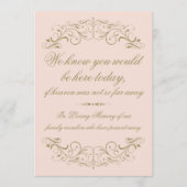 ヴィンテージ ブラッシュ スクロールワーク 追悼 ウェディング サイン 案内状 (正面)