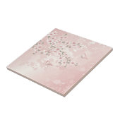 ヴィンテージ ブラッシュ ピンク 桜の花 タイル (側面)