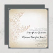 ヴィンテージ - ブランチの結婚式招待状 招待状 (正面/裏面)