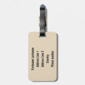 ヴィンテージ「ブルックフィールド動物園」の荷札 ラゲッジタグ (裏面縦)