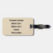 ヴィンテージ「ブルックフィールド動物園」の荷札 ラゲッジタグ (裏面横)