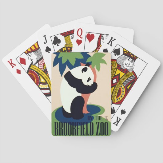 ヴィンテージ「ブルックフィールド遊動物園」のカード トランプ (裏面)