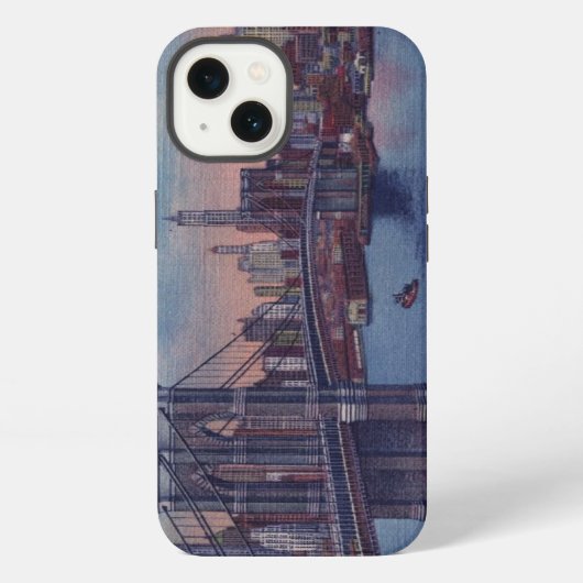 ヴィンテージ ブルックリン橋 iPhoneケース (裏面)