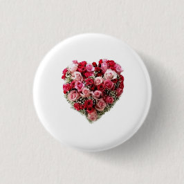 ヴィンテージ ブルッシュピンクの芍薬の花の写真 缶バッジ