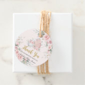 ヴィンテージ ブルッシュ フローラル ハイティー ベイビー ブライズ シャワー フェイバータグ (インサイチュ)