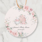 ヴィンテージ ブルッシュ フローラル ハイティー ベイビー ブライズ シャワー フェイバータグ (裏面)