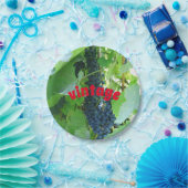 ヴィンテージ ブルーのぶどう ペーパープレート (パーティー)