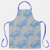 ヴィンテージ·ブルーカニ·オールオーバー·プリント·エプロン エプロン (正面)
