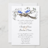 ヴィンテージ ブルーバードの結婚式の招待状 #2 招待状 (正面)