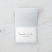 ヴィンテージ ブルーバード 冬のウェディング サンクス サンキューカード (内部)