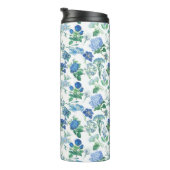 ヴィンテージ ブルーフラワー タンブラー (回転右)