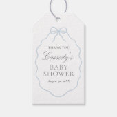 ヴィンテージ ブルーボーイ ベイビーシャワー ギフトタグ (正面)