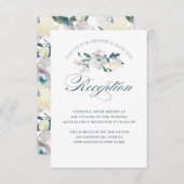 ヴィンテージ ブルームス ウォーターカラー ウェディング レセプション カード (正面/裏面)