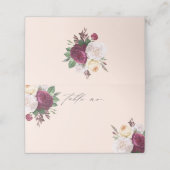 ヴィンテージ ブルームス フラワーの結婚式の席札 プレイスカード (外部開封)