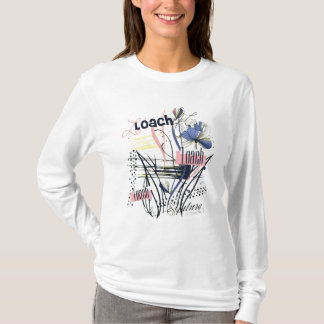 ヴィンテージ ブルーム アブストラクト ガーデン フラワー カオス ワイルド ペ Tシャツ
