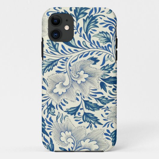 ヴィンテージ ブルー アジアン フローラル: アンティーク シノワズリ Case-Mate iPhoneケース (裏面)