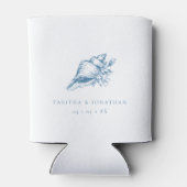 ヴィンテージ ブルー シェル コースト ウェディング 缶クーラー (裏面)