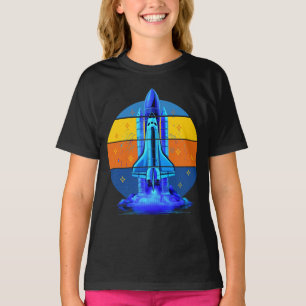 ヴィンテージ ブルー スペースシャトル 宇宙船 Tシャツ