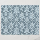 ヴィンテージ ブルー ダマスク パターン - 4枚のうち2枚 (裏面)