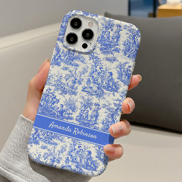 ヴィンテージ ブルー トワル・ド・ジュイプリント iPhone 16ケース