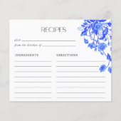 ヴィンテージ ブルー トワール フラワーブライダルシャワー レシピ (正面)