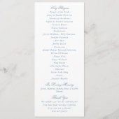 ヴィンテージ ブルー トワール モノグラム ウェディング プログラム (裏面)