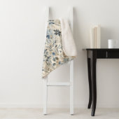 ヴィンテージ ブルー ニュートラル フローラル シェルパ ブランケット (インサイチュ)