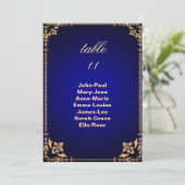 ヴィンテージ ブルー フレーム テーブル ナンバー 席順表 招待状 (スタンド正面)