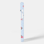 ヴィンテージ ブルー フローラル ドット Case-Mate iPhoneケース (裏面 / 左)