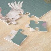 ヴィンテージ ブルー ブーケ ジグソーパズル (側面)