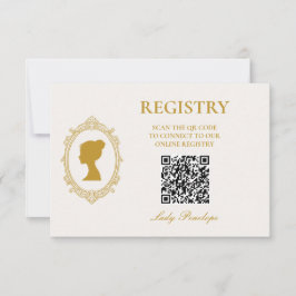 ヴィンテージ ブルー リージェンシー カメオ ブライダルシャワー サンキューカード