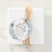 ヴィンテージ ブルー ローズ プリンセス コーチ ブライダル シャワー フェイバータグ (インサイチュ)