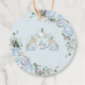 ヴィンテージ ブルー ローズ プリンセス コーチ ブライダル シャワー フェイバータグ (裏面)