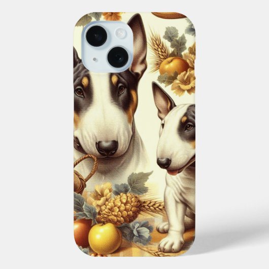ヴィンテージ・ブル・テリア絵画ーの Case-Mate iPhoneケース (裏面)