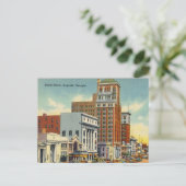 ヴィンテージ，ブロード通り，オーガスタ，ジョージア ポストカード (スタンド正面)