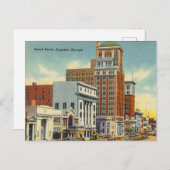 ヴィンテージ，ブロード通り，オーガスタ，ジョージア ポストカード (正面/裏面)