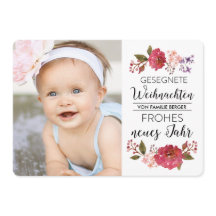 ヴィンテージ・ブーケの休暇写真の挨拶