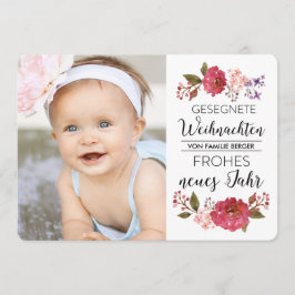 ヴィンテージ・ブーケの休暇写真の挨拶