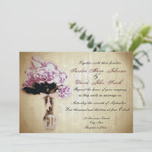 ヴィンテージ・ブーケの結婚式招待状 招待状 (スタンド正面)